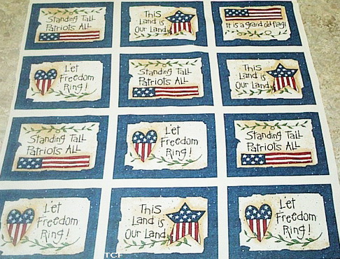 Let Freedom Ring USA Fabric Panel